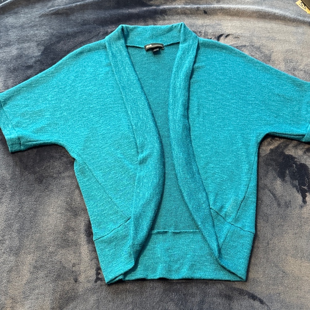 AGB Teal Open-Front Sweater
